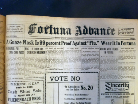 Fortuna newspaper from 1918